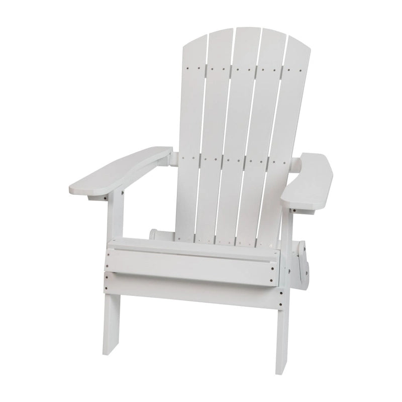 Chaise Adirondack pliante en polyrésine pour l'intérieur/l'extérieur (lot de 4)