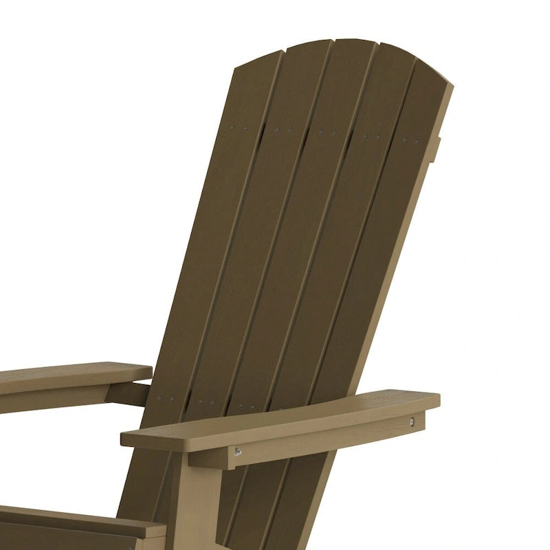 Chaise Adirondack pliante en polyrésine pour l'intérieur/l'extérieur (lot de 4)