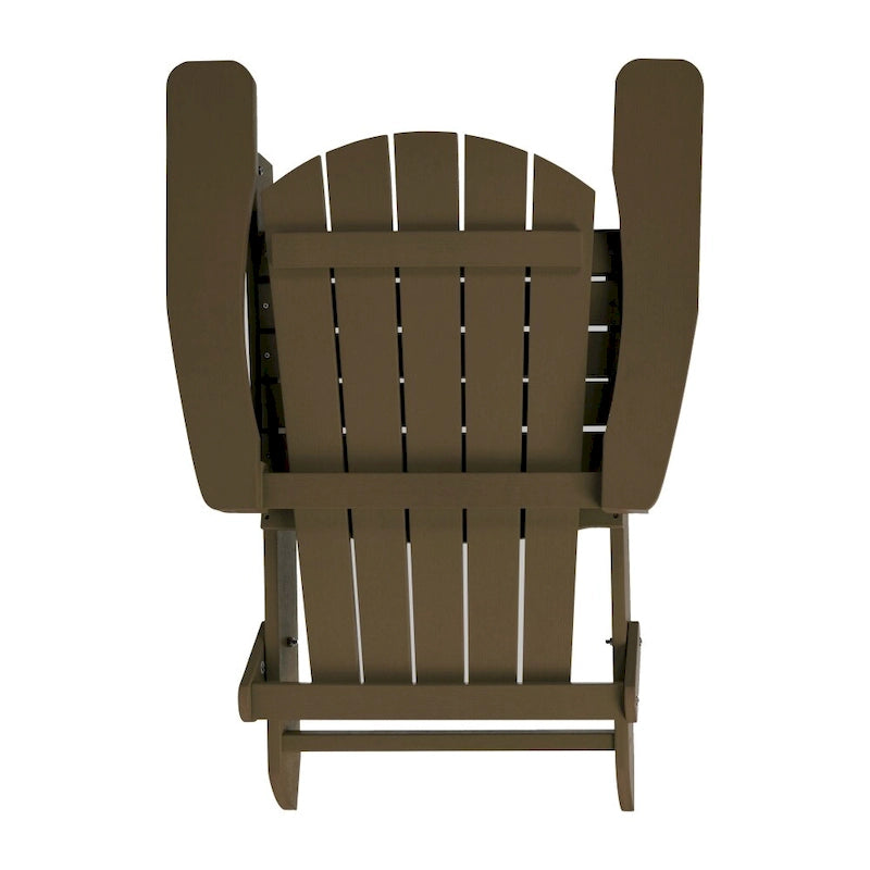 Chaise Adirondack pliante en polyrésine pour l'intérieur/l'extérieur (lot de 4)