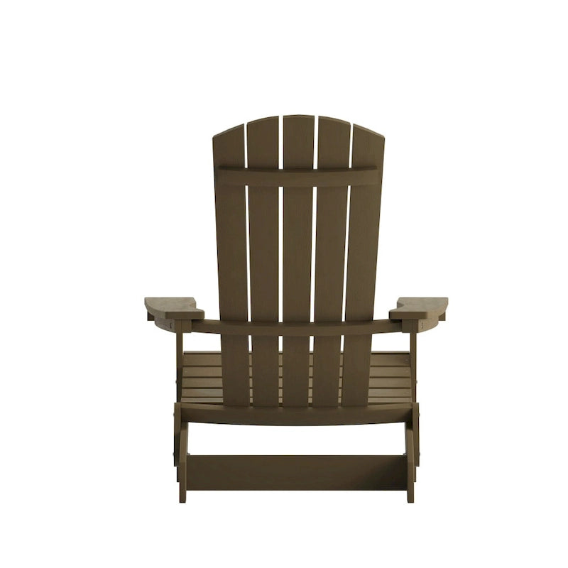 Chaise Adirondack pliante en polyrésine pour l'intérieur/l'extérieur (lot de 4)