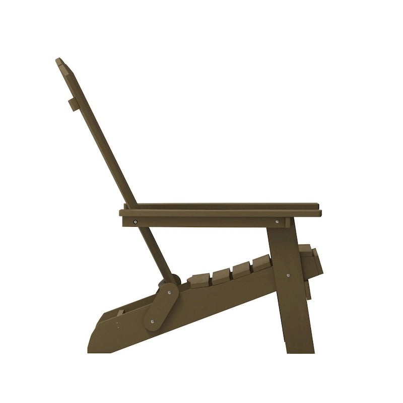 Chaise Adirondack pliante en polyrésine pour l'intérieur/l'extérieur (lot de 4)