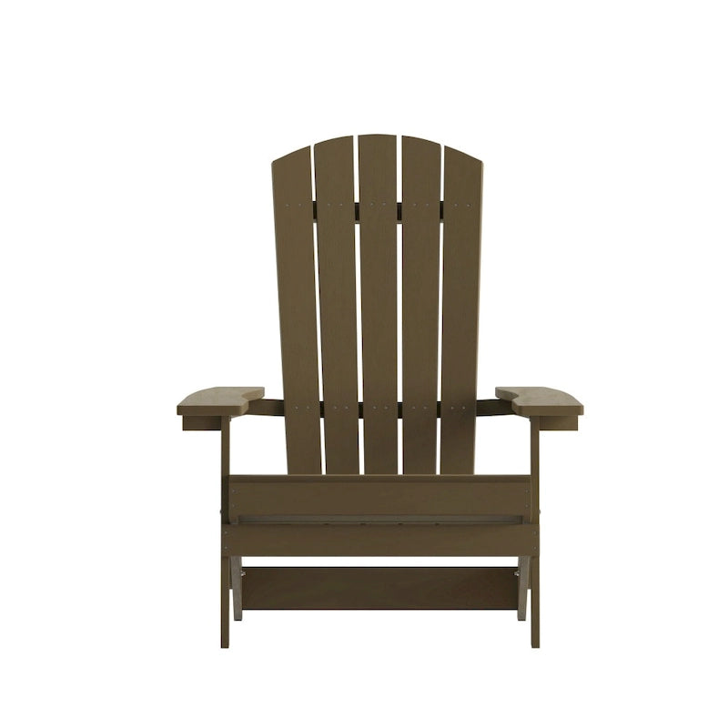 Chaise Adirondack pliante en polyrésine pour l'intérieur/l'extérieur (lot de 4)