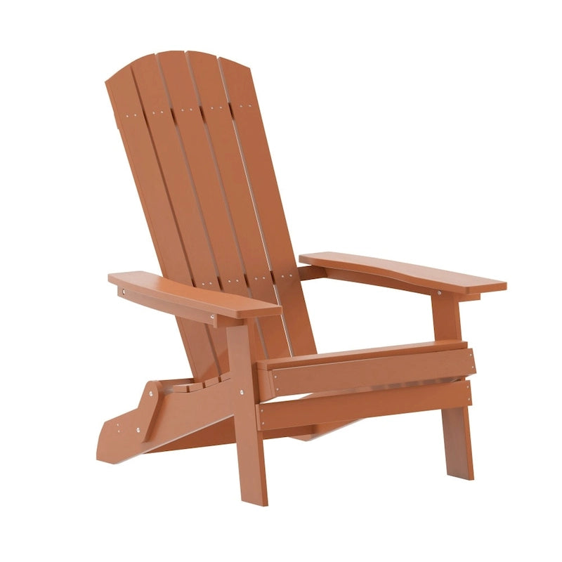 Chaise Adirondack pliante en polyrésine pour l'intérieur/l'extérieur (lot de 4)