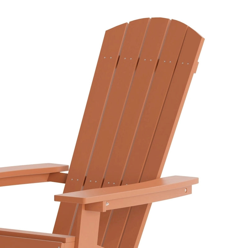 Chaise Adirondack pliante en polyrésine pour l'intérieur/l'extérieur (lot de 4)