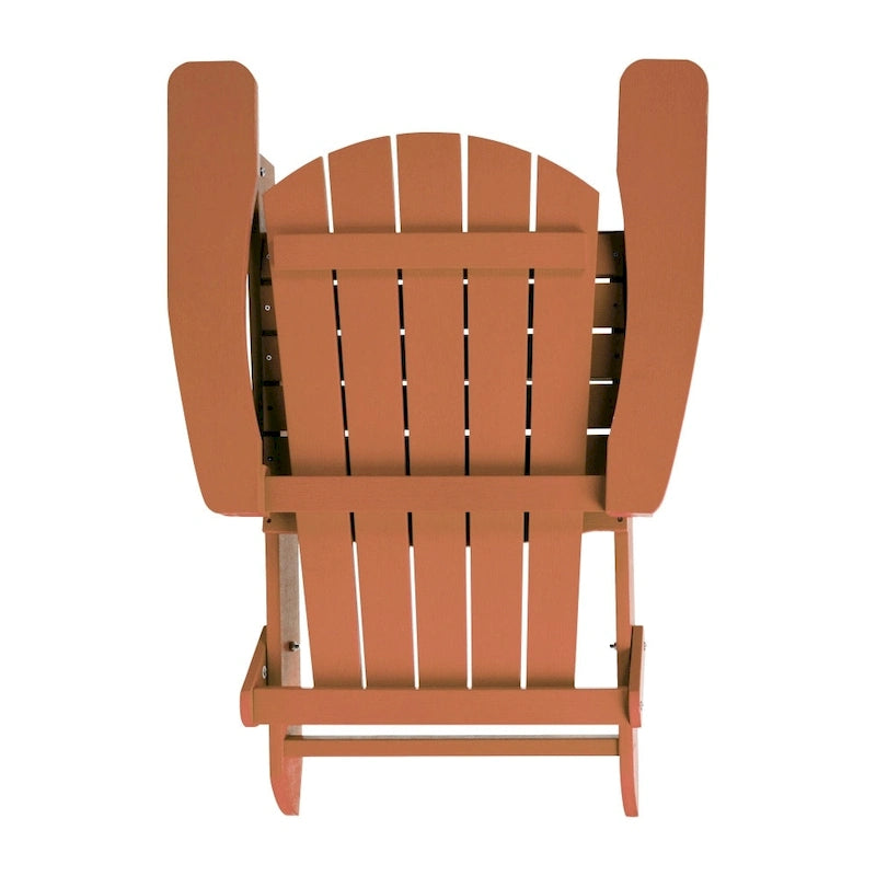 Chaise Adirondack pliante en polyrésine pour l'intérieur/l'extérieur (lot de 4)