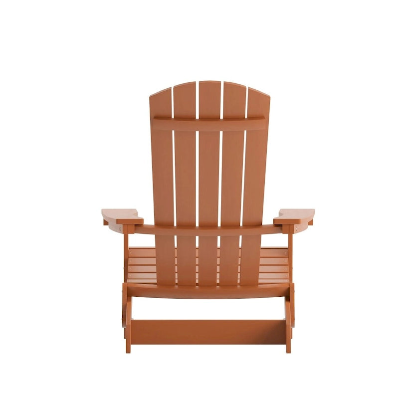 Chaise Adirondack pliante en polyrésine pour l'intérieur/l'extérieur (lot de 4)