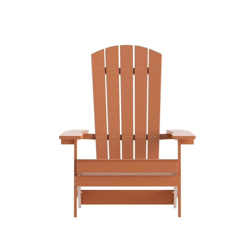 Chaise Adirondack pliante en polyrésine pour l'intérieur/l'extérieur (lot de 4)