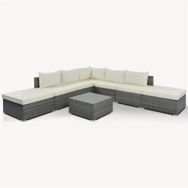 Ensembles de canapés modulaires de 8 pièces pour patio extérieur Leisure Zone