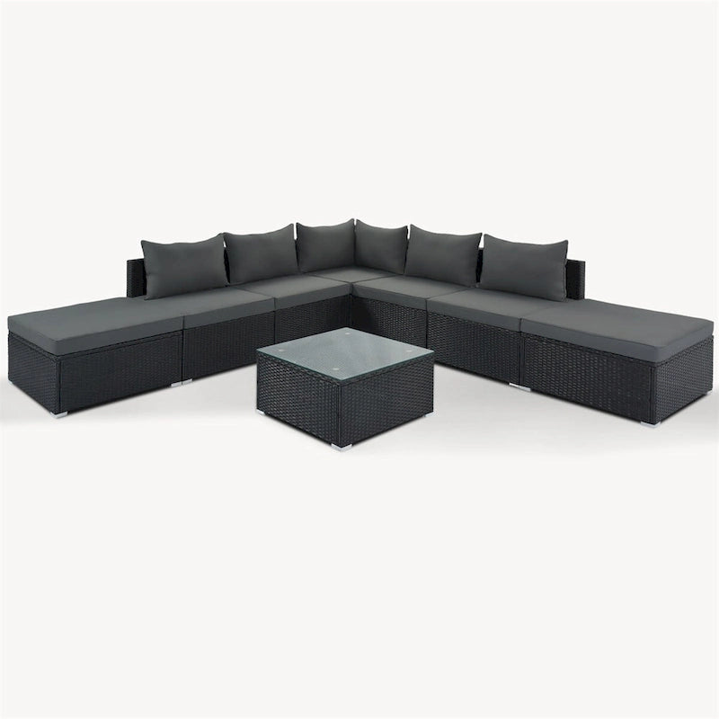 Ensembles de canapés modulaires de 8 pièces pour patio extérieur Leisure Zone