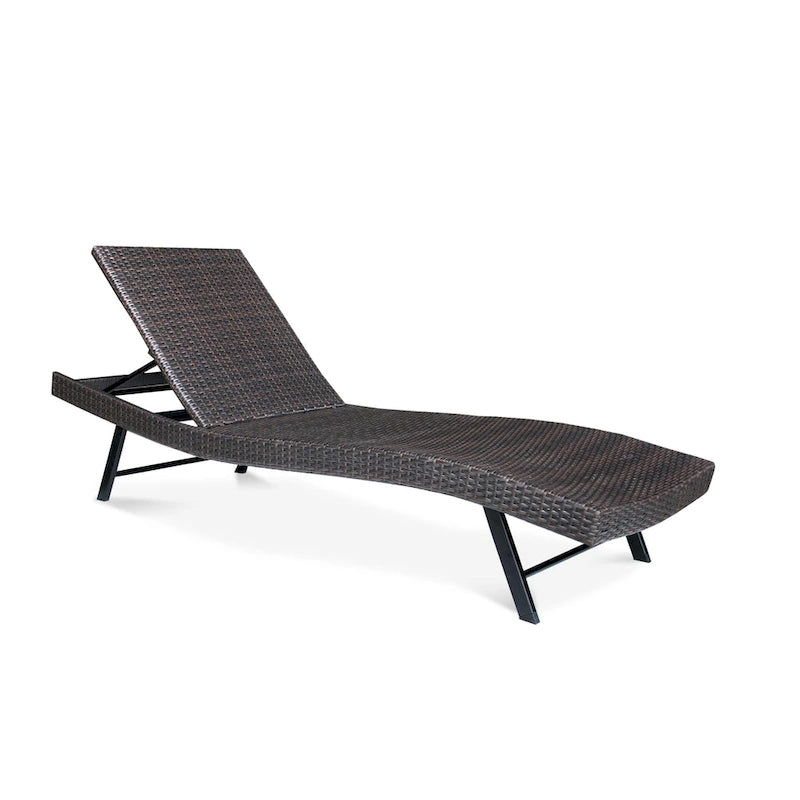 M4H Faro Recline Patio Single Chaise Lounge with 5-Position Backrest