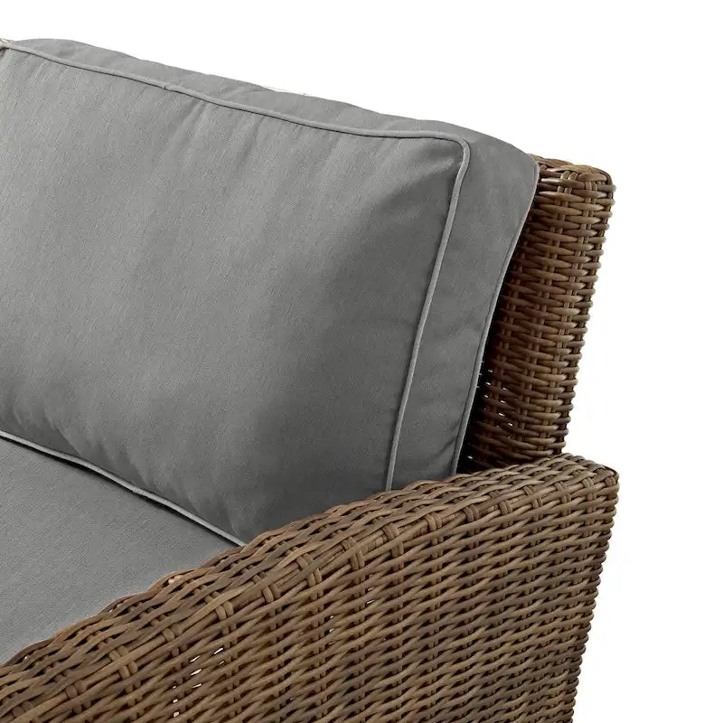 Crosley Bradenton Ensemble de 2 fauteuils d'extérieur en osier - 31.75p x 30.5l x 32.5h
