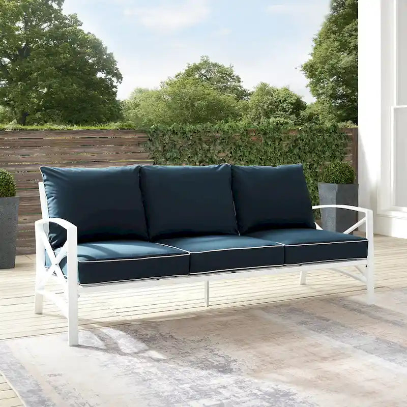 Kaplan Outdoor Metal Sofa - 79W x 30.5D x 32H