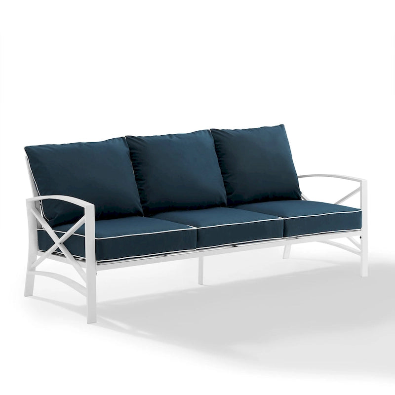Canapé d'extérieur en métal Kaplan - 79L x 30,5P x 32H