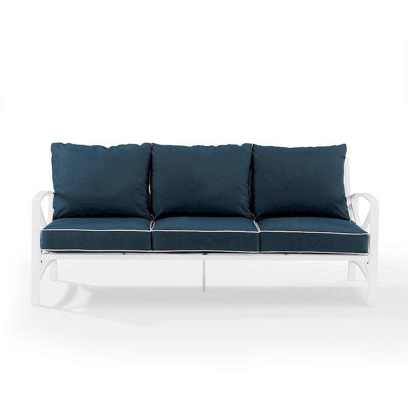 Canapé d'extérieur en métal Kaplan - 79L x 30,5P x 32H