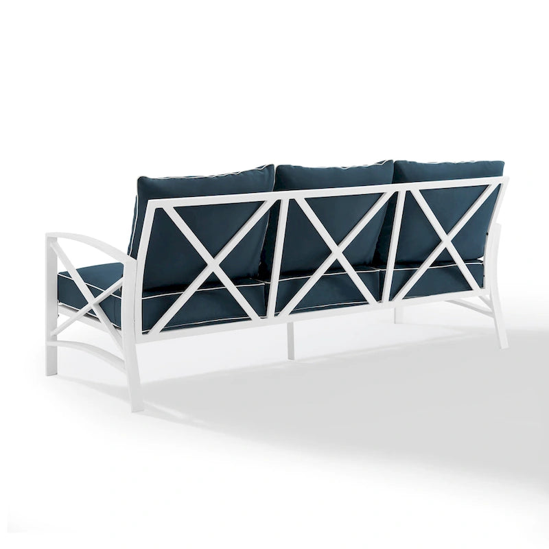 Canapé d'extérieur en métal Kaplan - 79L x 30,5P x 32H