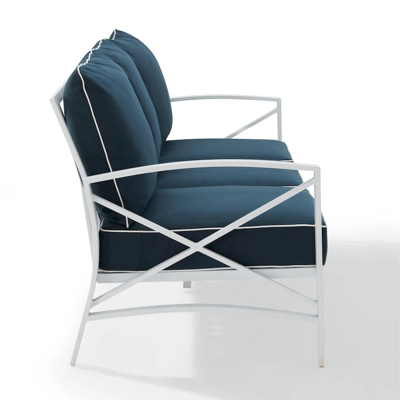 Canapé d'extérieur en métal Kaplan - 79L x 30,5P x 32H