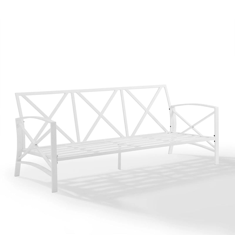 Canapé d'extérieur en métal Kaplan - 79L x 30,5P x 32H