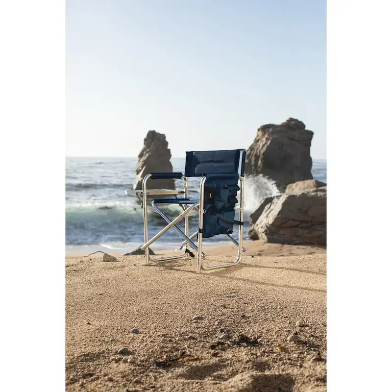 Chaise de sport portable bleu marine Picnic Time