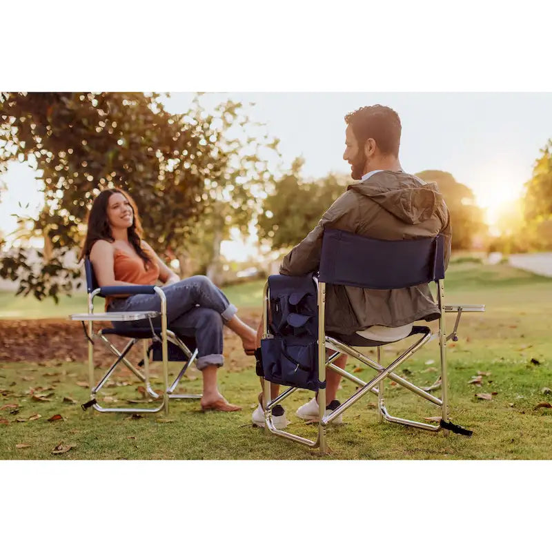 Chaise de sport portable bleu marine Picnic Time