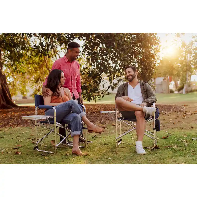 Chaise de sport portable bleu marine Picnic Time