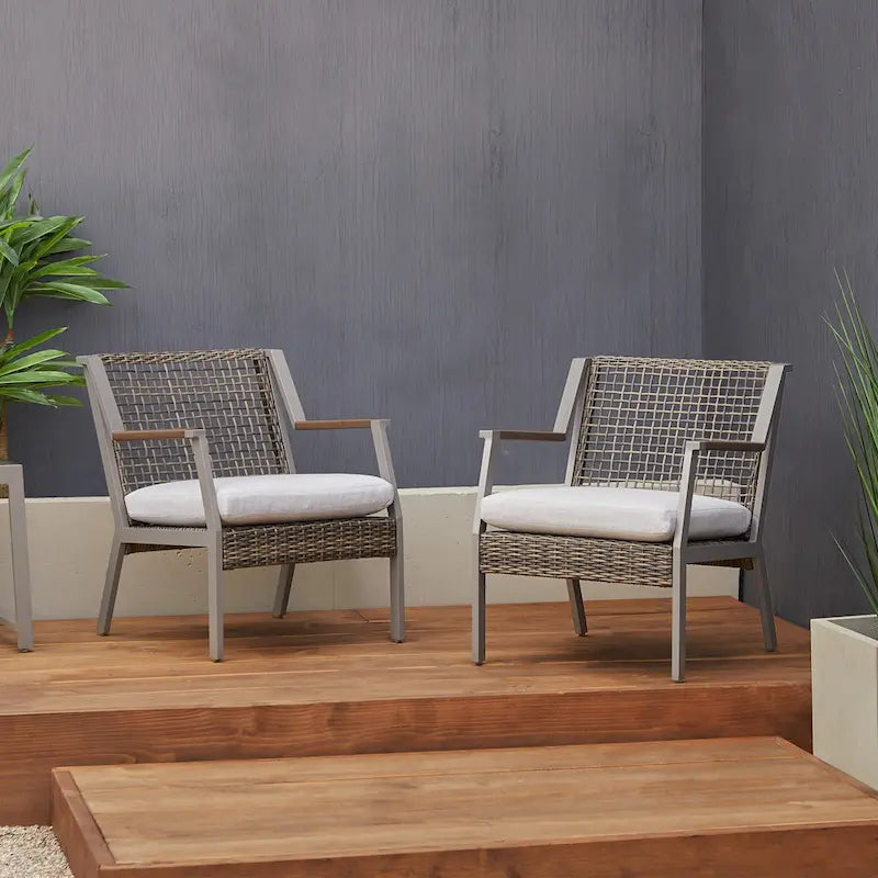 Calvin 25.25 Chair Set of Two Gray by Real Flame