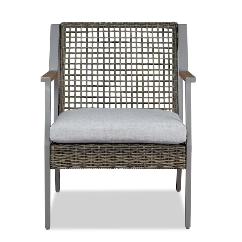Ensemble de deux chaises Calvin 25.25 grises par Real Flame