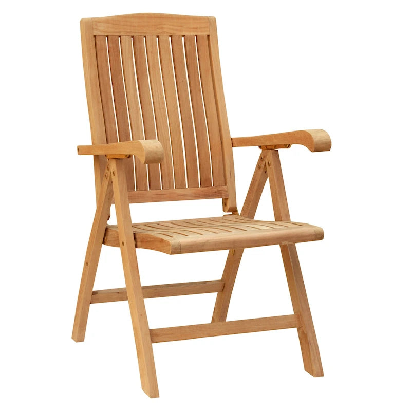Chaise pliante et inclinable en bois de teck Chic Teak Miami