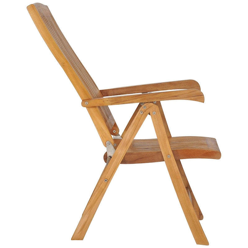 Chaise pliante et inclinable en bois de teck Chic Teak Miami