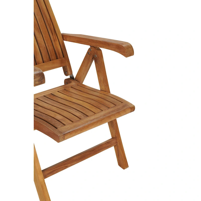 Chaise pliante et inclinable en bois de teck Chic Teak Miami