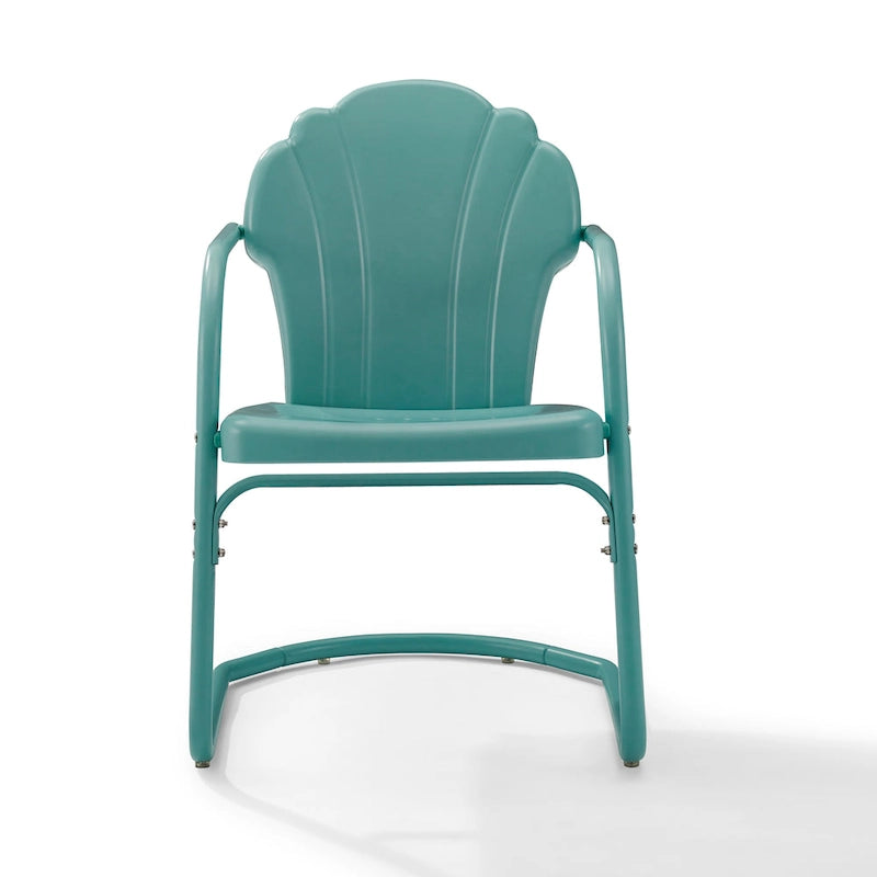 Lot de 2 fauteuils de jardin en métal Crosley Tulip - 24,5 l x 20,5 P x 32,88 H