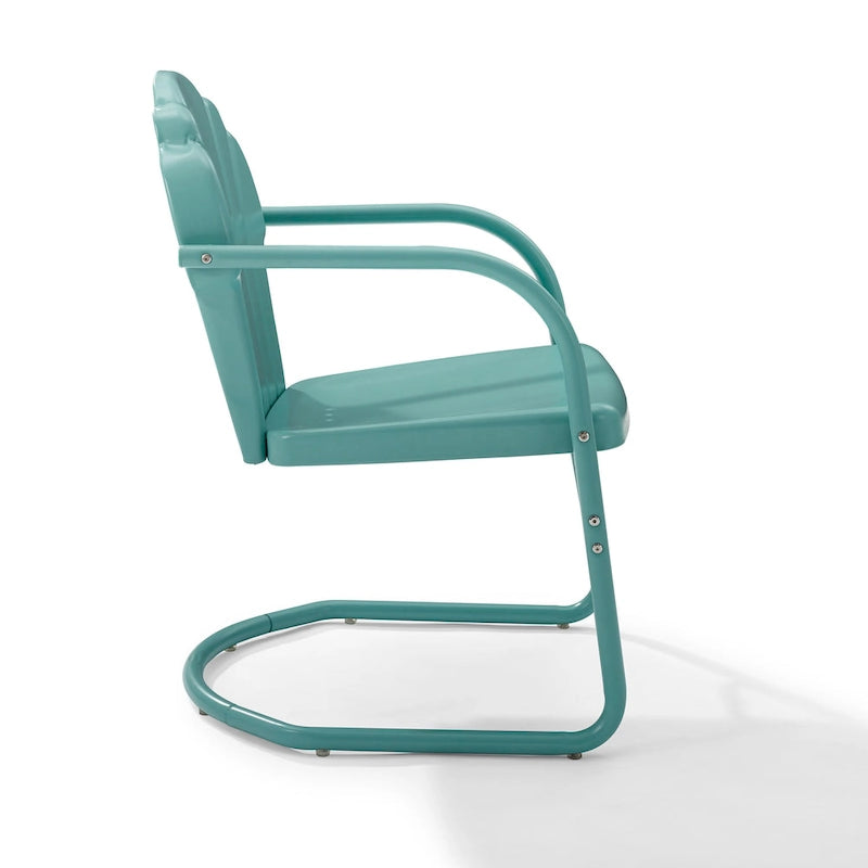 Lot de 2 fauteuils de jardin en métal Crosley Tulip - 24,5 l x 20,5 P x 32,88 H