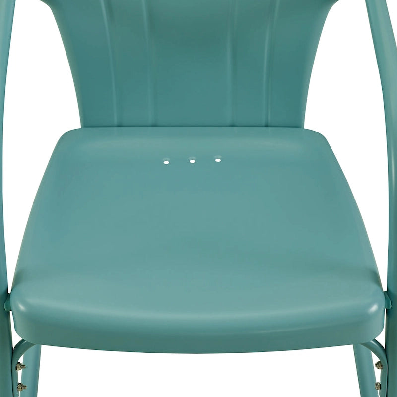 Lot de 2 fauteuils de jardin en métal Crosley Tulip - 24,5 l x 20,5 P x 32,88 H