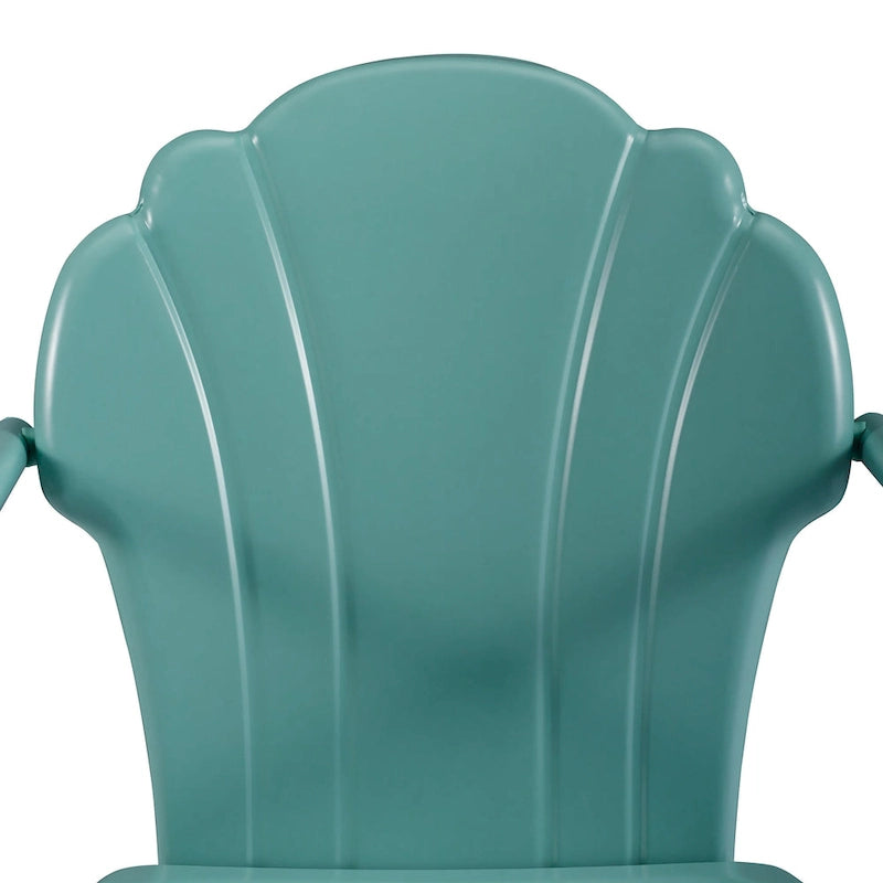 Lot de 2 fauteuils de jardin en métal Crosley Tulip - 24,5 l x 20,5 P x 32,88 H