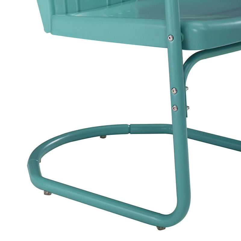 Lot de 2 fauteuils de jardin en métal Crosley Tulip - 24,5 l x 20,5 P x 32,88 H