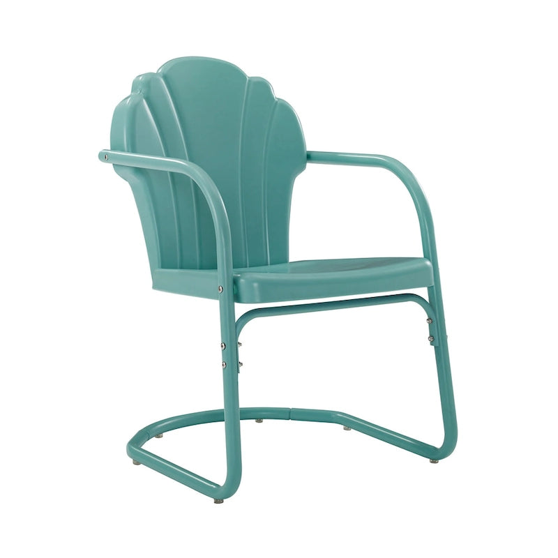 Lot de 2 fauteuils de jardin en métal Crosley Tulip - 24,5 l x 20,5 P x 32,88 H