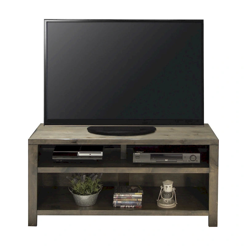 Meuble TV Bridgevine Home Joshua Creek de 48 pouces pour téléviseurs jusqu'à 55 pouces, aucun assemblage requis, finition bois de grange