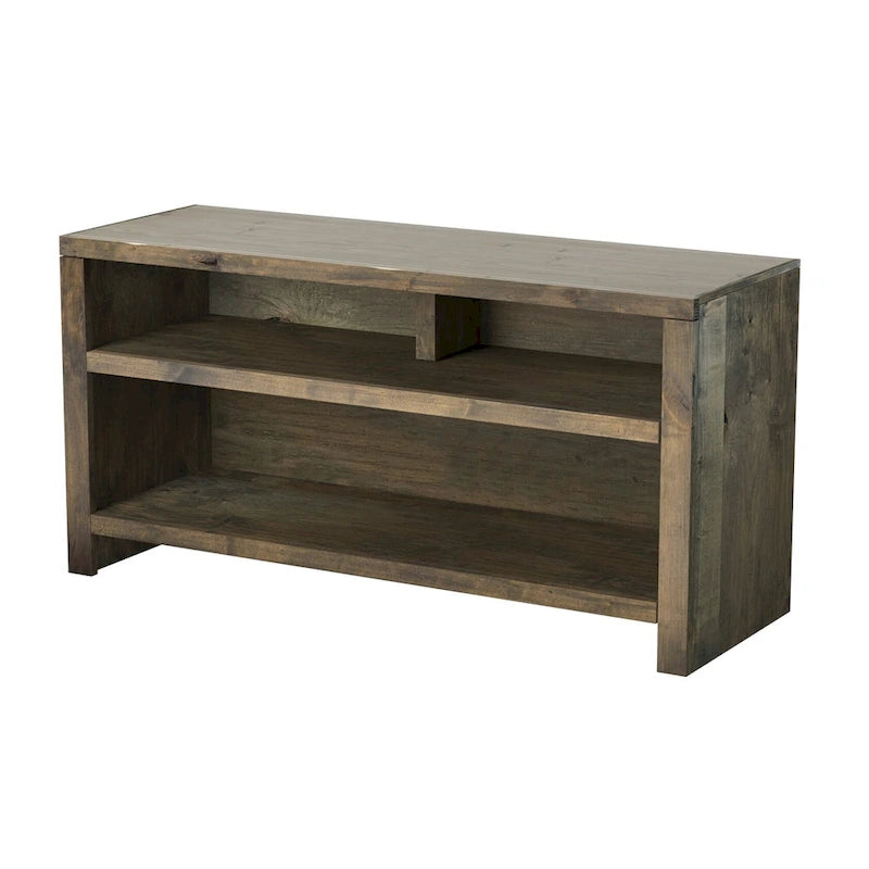 Meuble TV Bridgevine Home Joshua Creek de 48 pouces pour téléviseurs jusqu'à 55 pouces, aucun assemblage requis, finition bois de grange