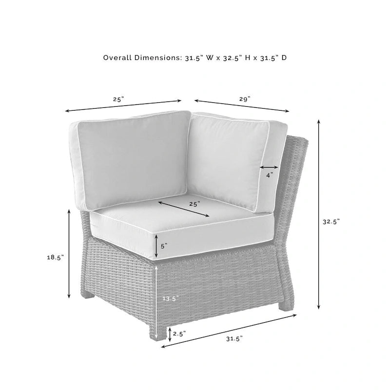 Ensemble de mobilier d'extérieur 5 pièces en osier Crosley Bradenton avec coussins sangria