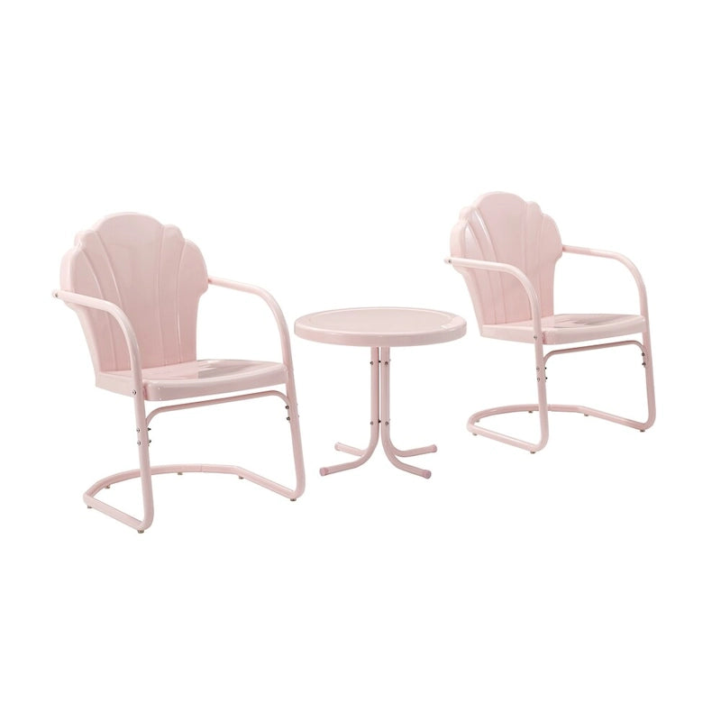 Ensemble de 3 fauteuils d'extérieur en métal Crosley Tulip