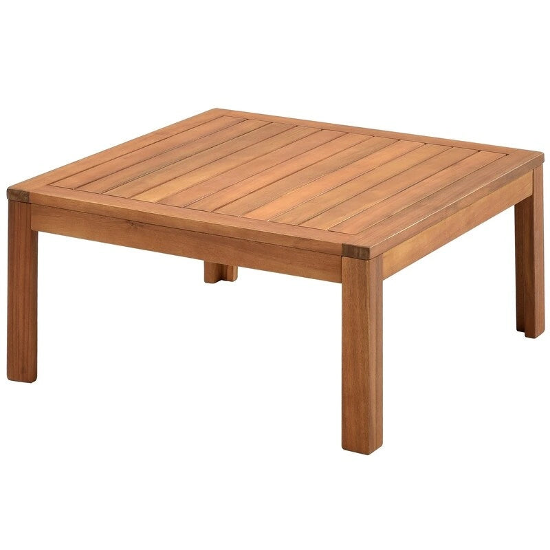 Ensemble de mobilier de jardin 4 pièces en bois d'acacia avec canapé sectionnel