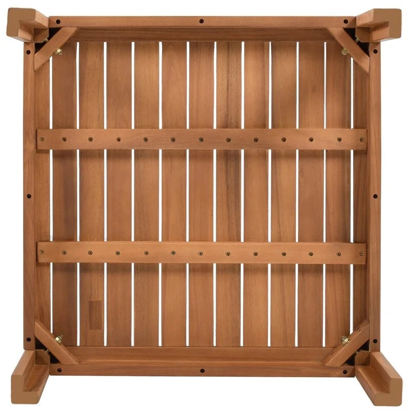Ensemble de mobilier de jardin 4 pièces en bois d'acacia avec canapé sectionnel