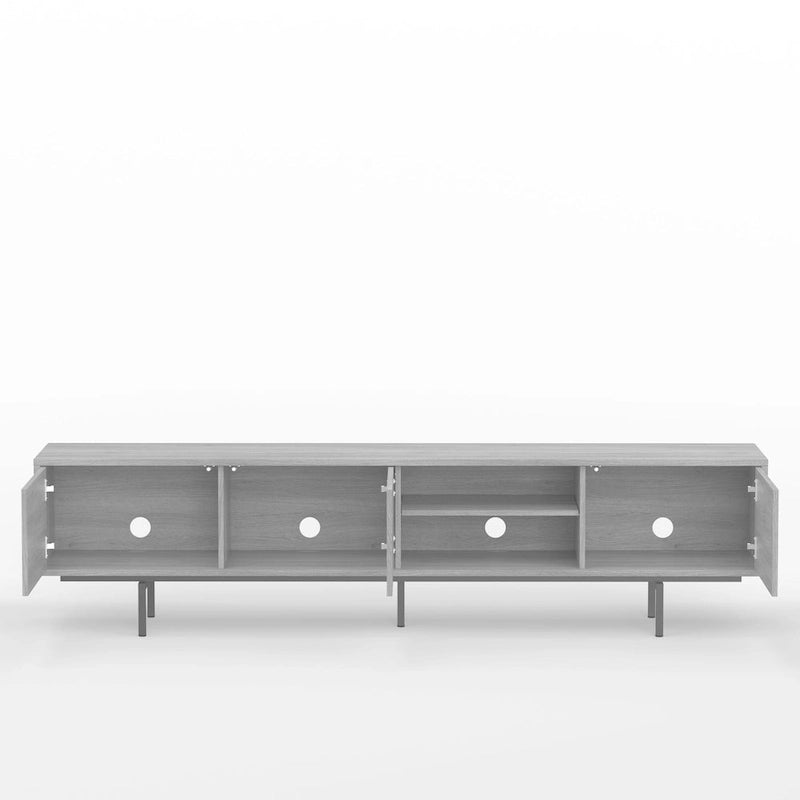 Meuble TV bas moderne du milieu du siècle Glenwillow Home Atlas 78 x 20
