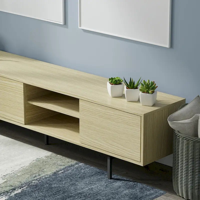 Meuble TV bas moderne du milieu du siècle Glenwillow Home Atlas 78 x 20
