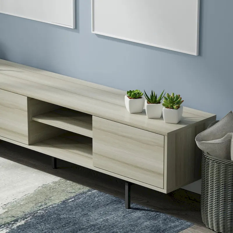 Meuble TV bas moderne du milieu du siècle Glenwillow Home Atlas 78 x 20
