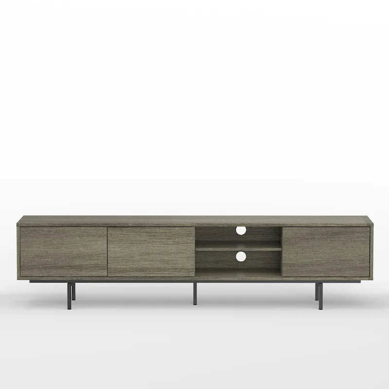 Meuble TV bas moderne du milieu du siècle Glenwillow Home Atlas 78 x 20