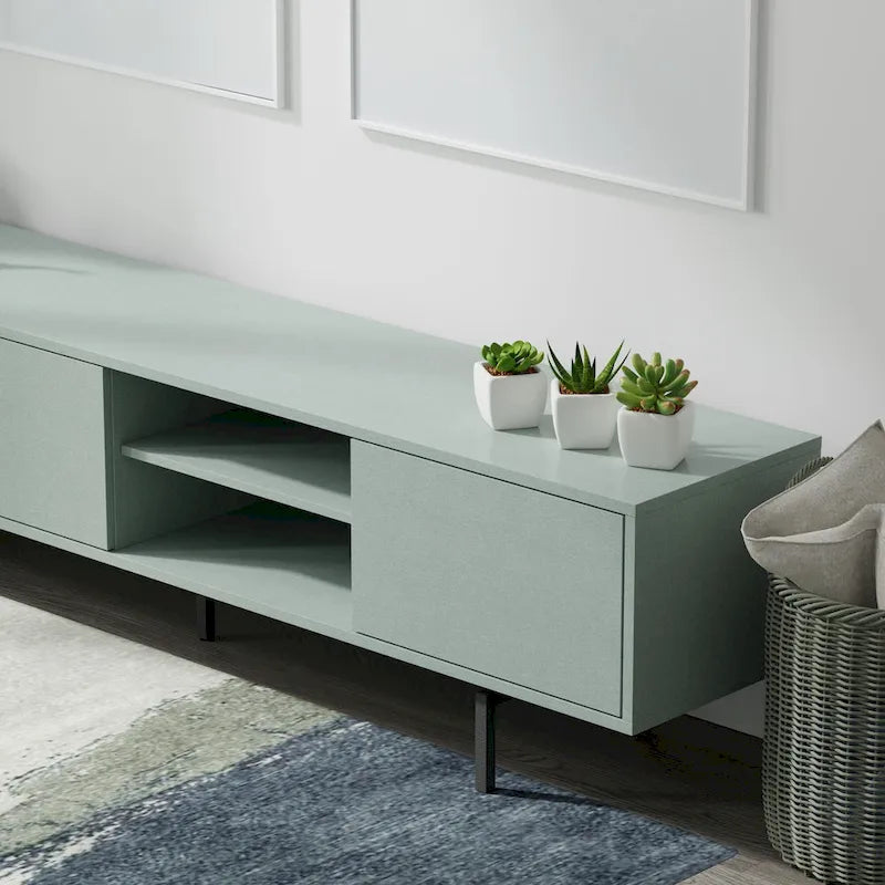 Meuble TV bas moderne du milieu du siècle Glenwillow Home Atlas 78 x 20