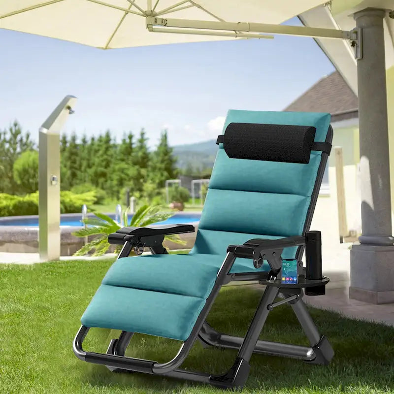 Zero Gravity Chair, Reclining Chaise Lounge with Removable Cushion - 262845