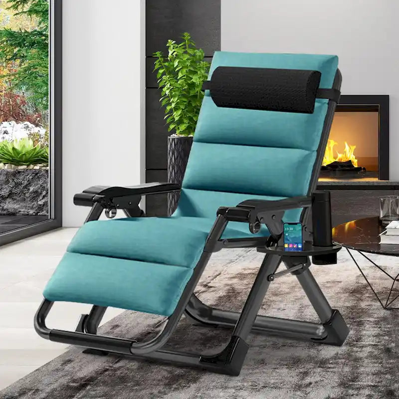 Chaise longue zéro gravité avec coussin amovible - 262845