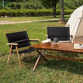 Chaise de camping en aluminium à cadre unique avec revêtement en spray imitation bois