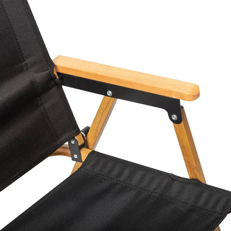 Chaise de camping en aluminium à cadre unique avec revêtement en spray imitation bois